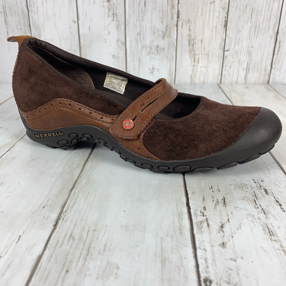 Merrell Plaza Bandeau Shoes Women’s Size 9.5 Espresso Brown Suede Mary Jane
